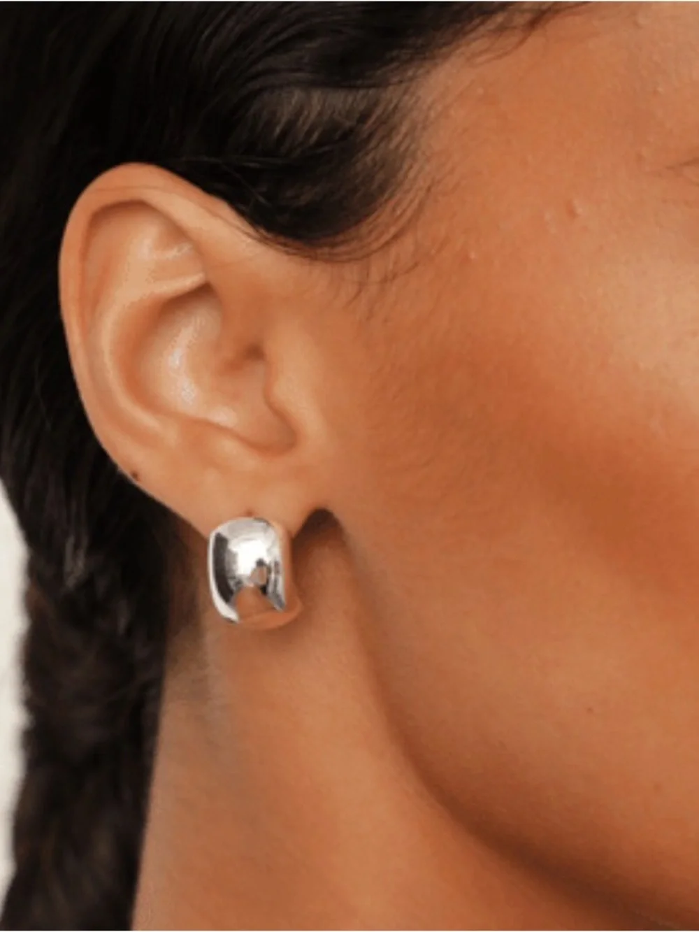 Heaven Mayhem Silver KY Hoop Smooth Earring NEW Classic Everyday